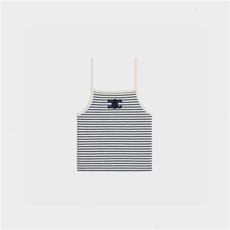 Women's Triomphe tank top in striped jersey 